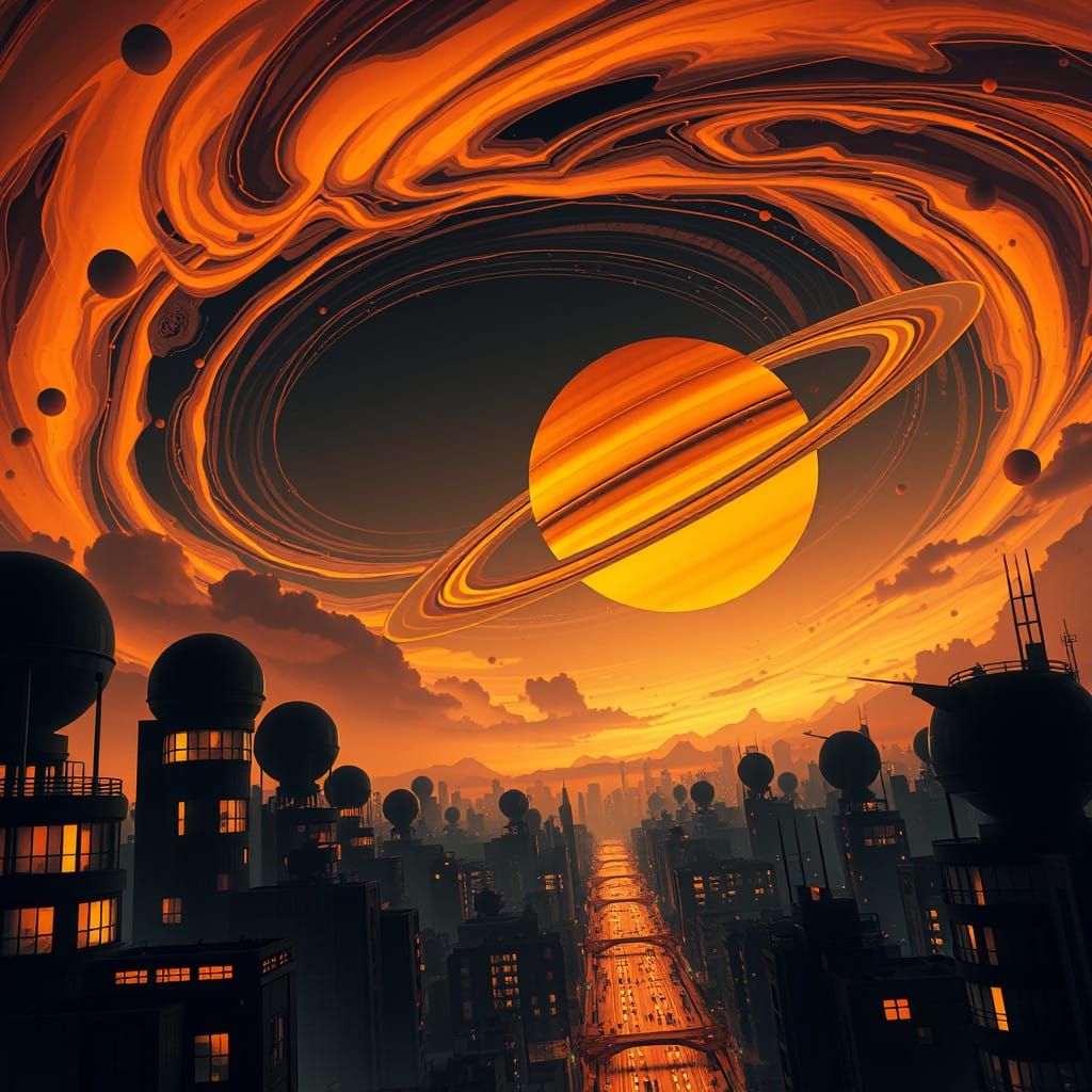 A bird's eye view of an alien planet with a highway