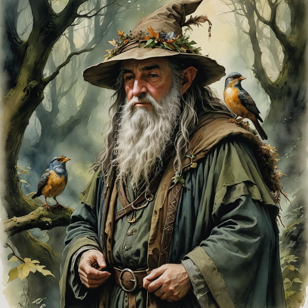 Radagast at Weathertop in Watercolour