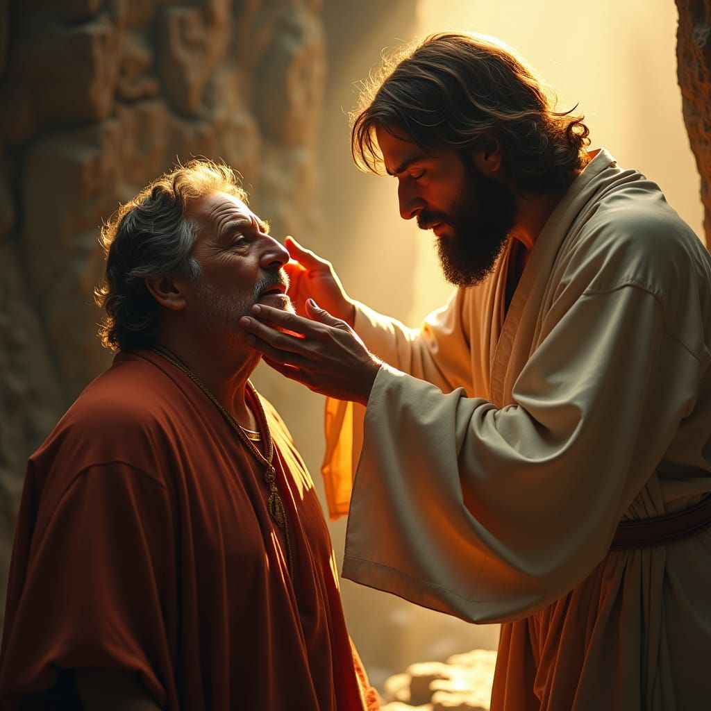 Jesus Heals a Deaf Man: Renaissance Style