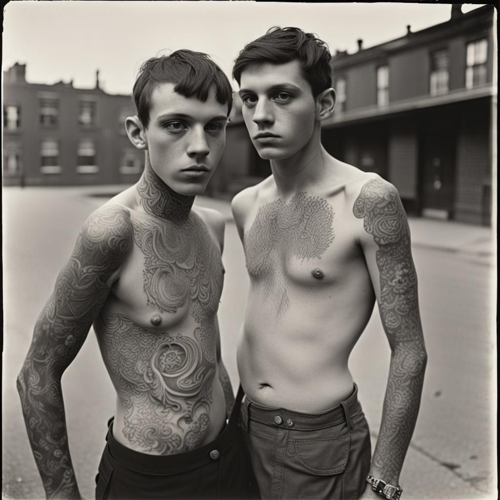 Tattooed Youth: Portrait in Documentary Style