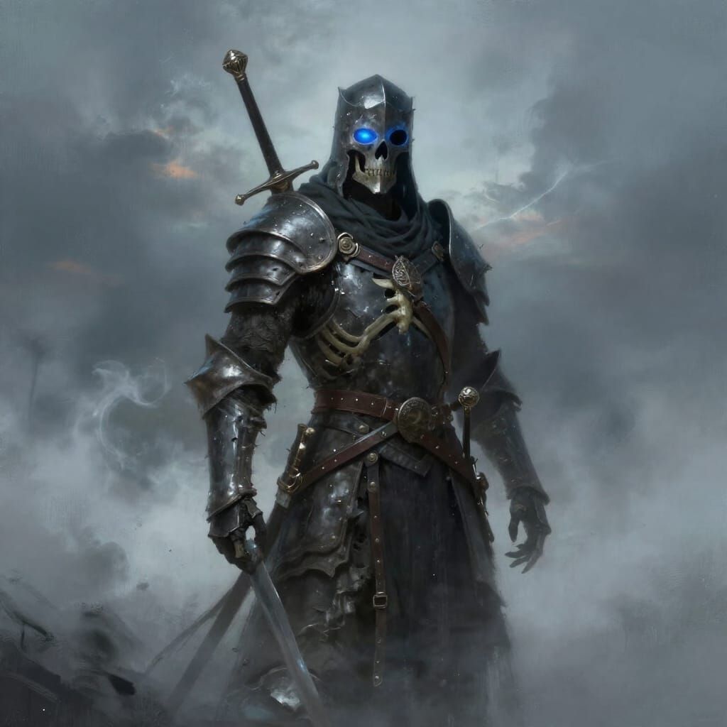 Skeletal Warrior in Dark Fantasy Warfare