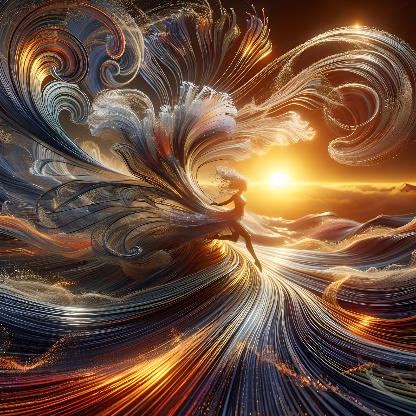 Epic Wind Dancer with Shimmering Ribbons