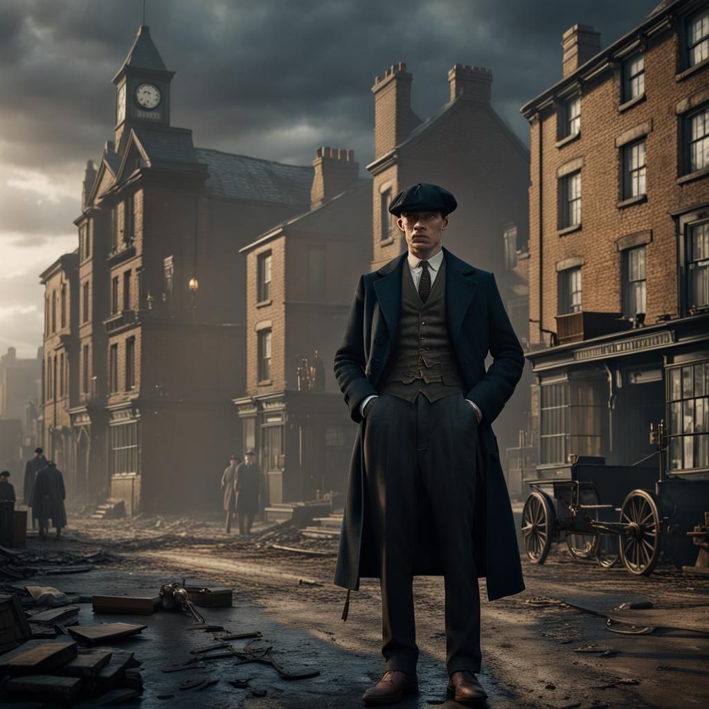 Cillian Murphy as Peaky Blinder: Detailed Matte Painting