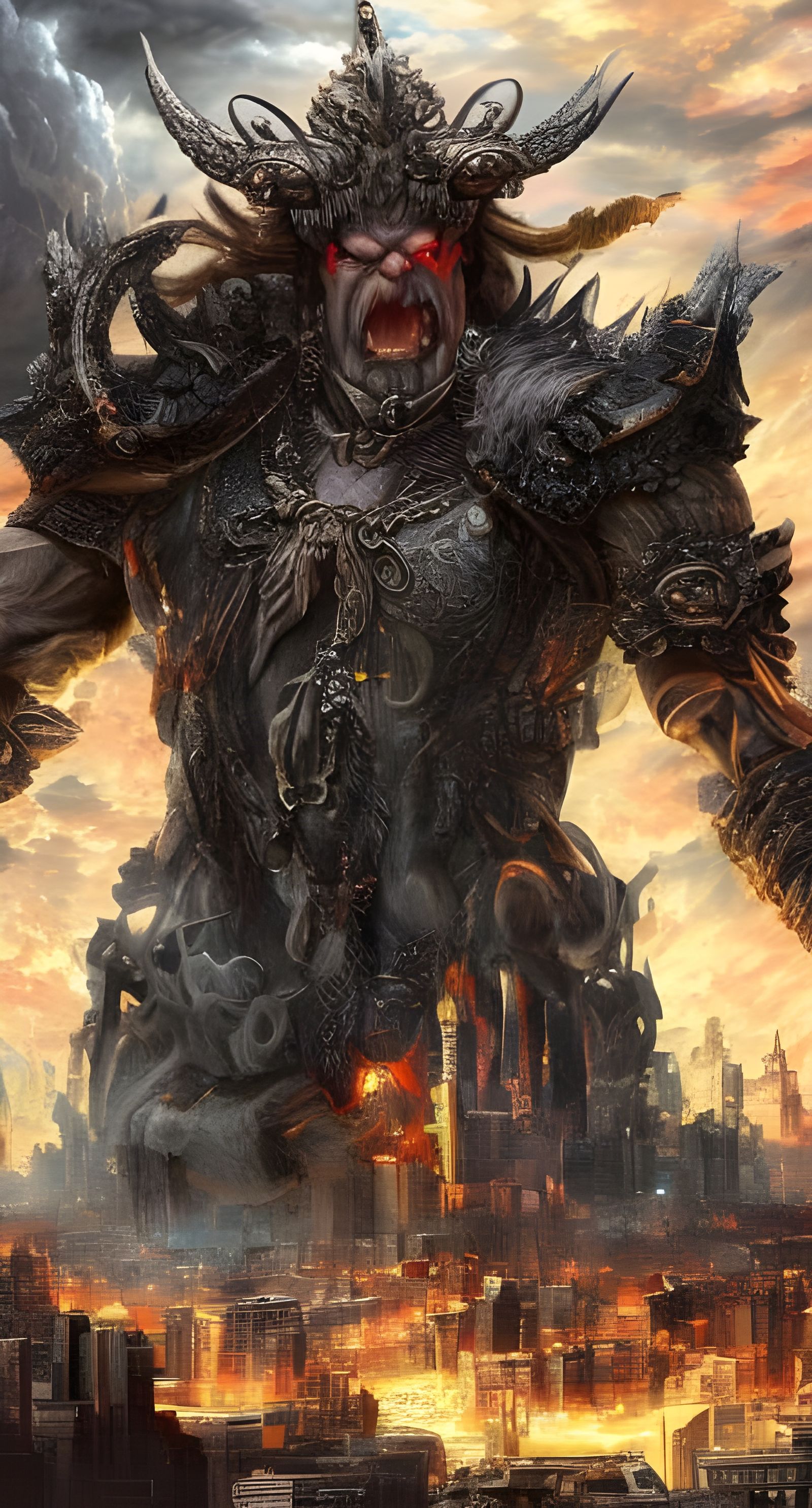 Surreal Elder God Smashes a City in Hypermaximalist Digital....