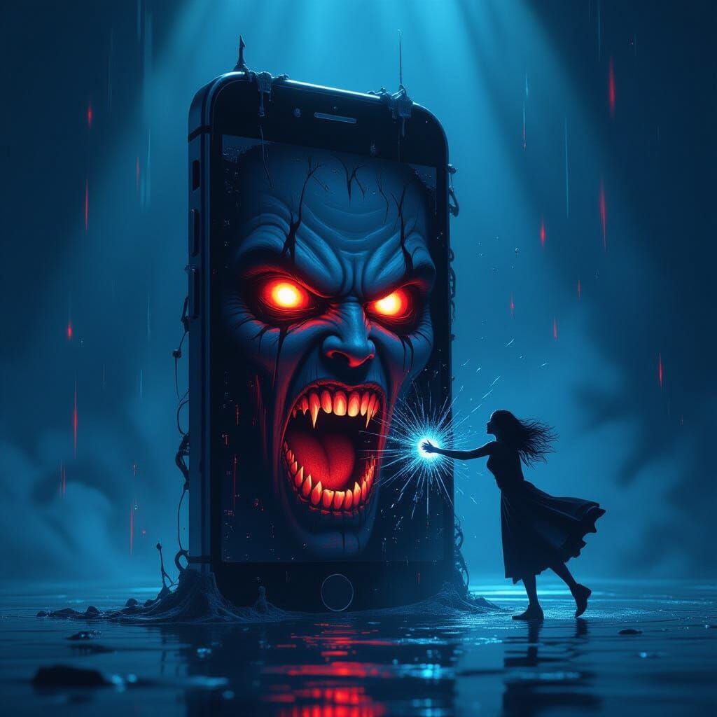 Vampiric Cellphone Sucks Person Into Screen