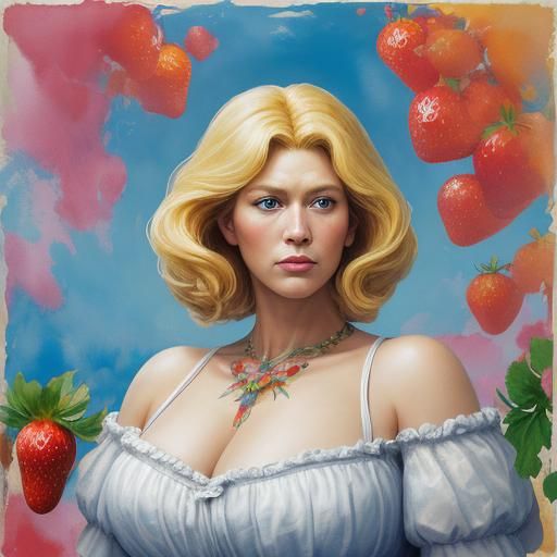 Hyperrealistic Double Exposure in Gouache Style