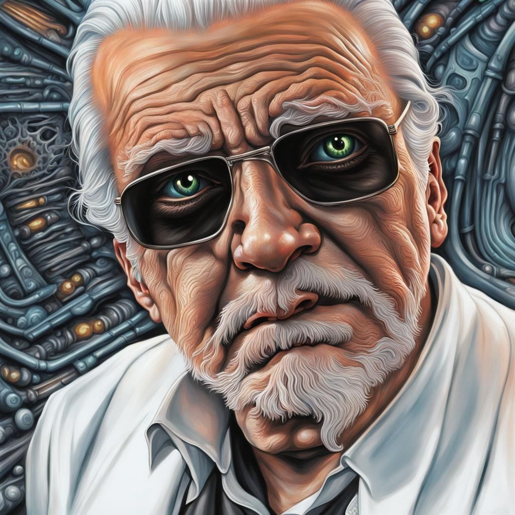 Archmage in Giger Style: Hyperrealistic Concept Art