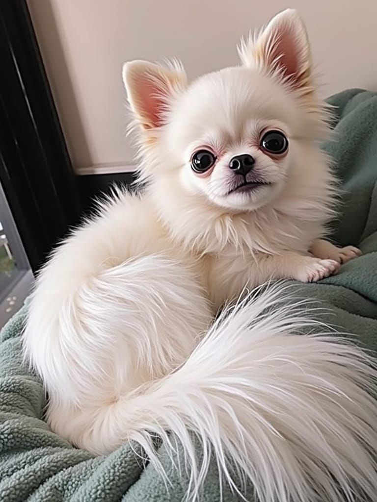 Whimsical Studio Ghibli-Inspired Chihuahua Portrait in Water...