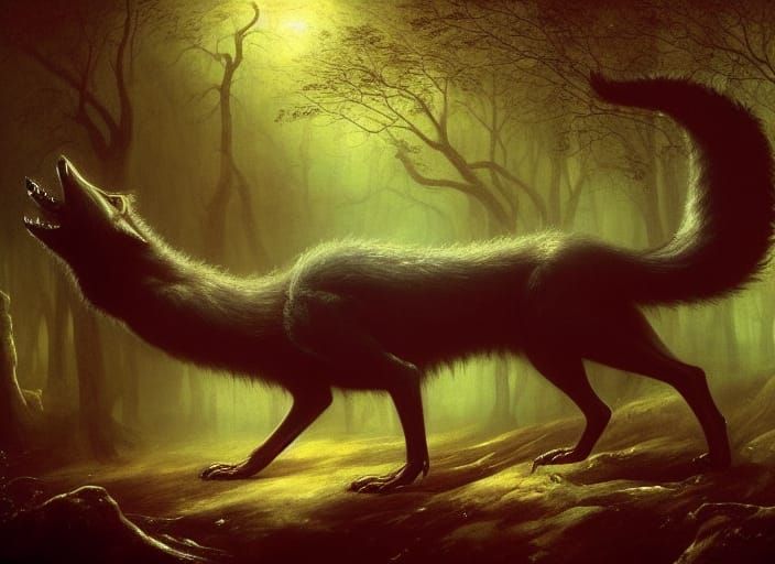 Whenever the wolf does not have his moon, he will howl at the stars.