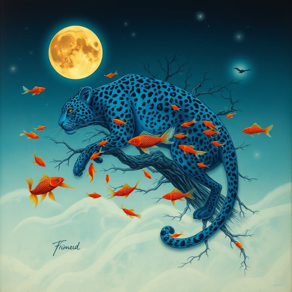 Blue Jaguar Shaman in a Celestial City of Time