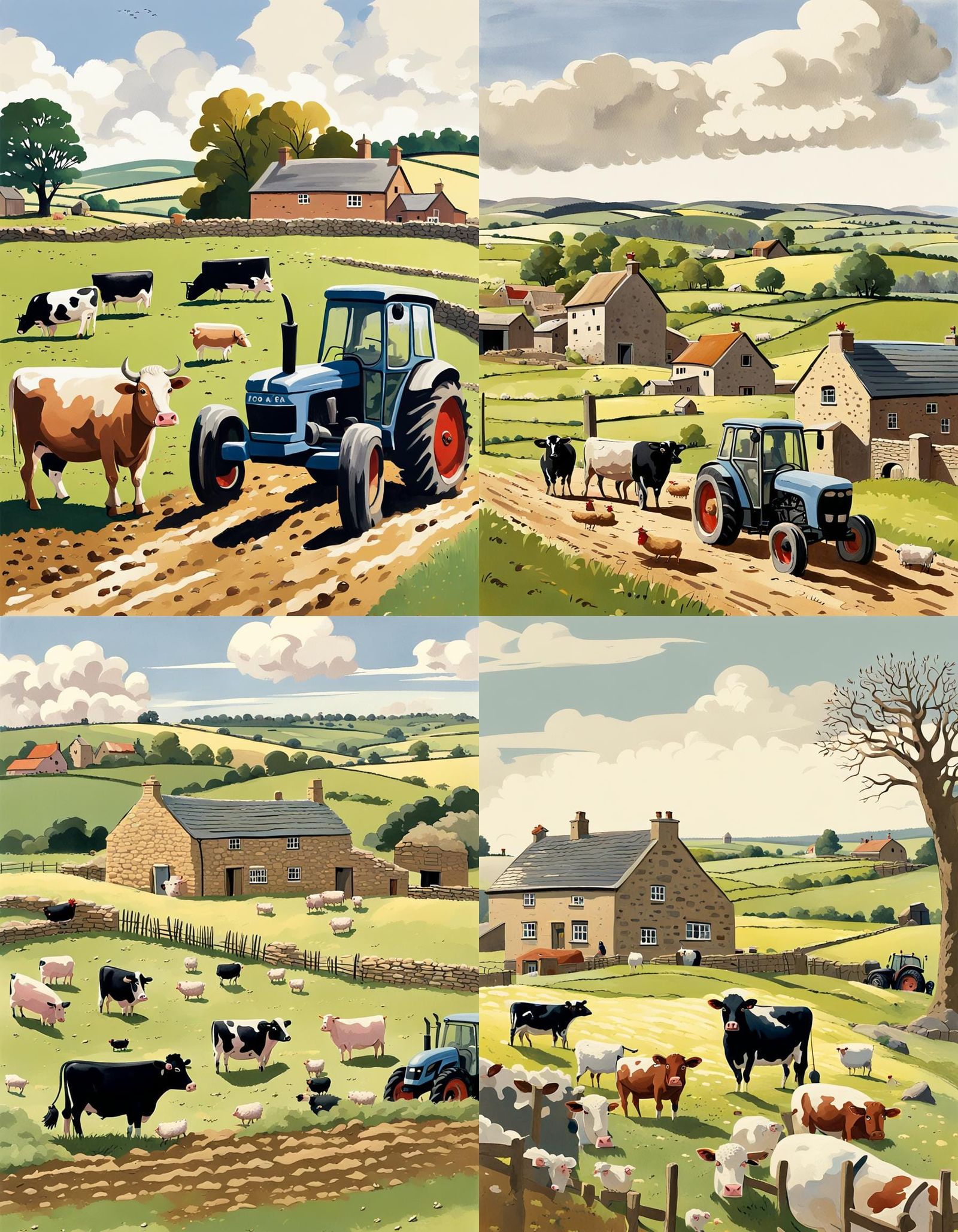 Idyllic Farm Scene in North Yorkshire