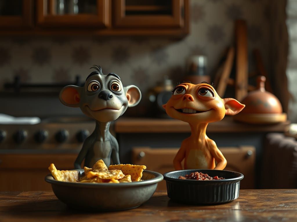 Ratatouille Characters in Hyperrealistic DSLR Photography