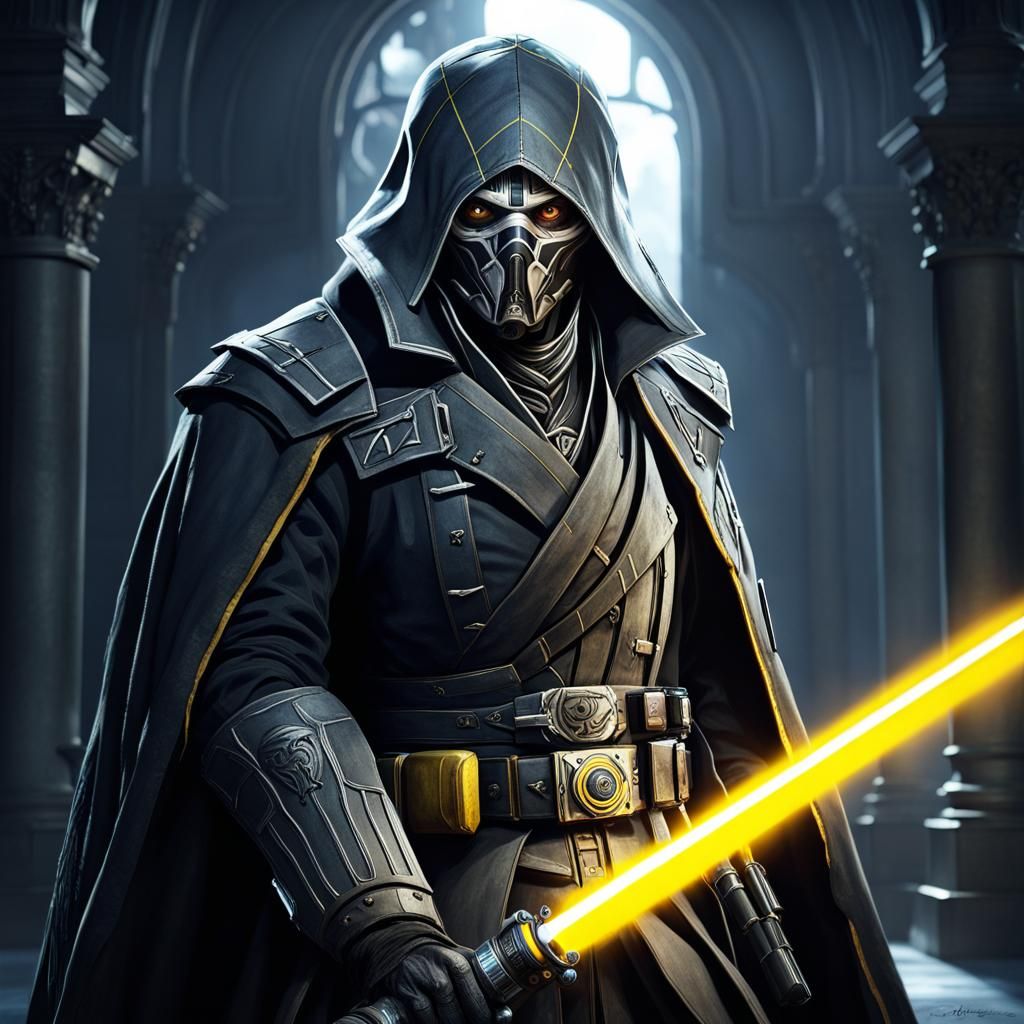 Corvo Attano as Jedi Sentinel: Epic Digital Painting
