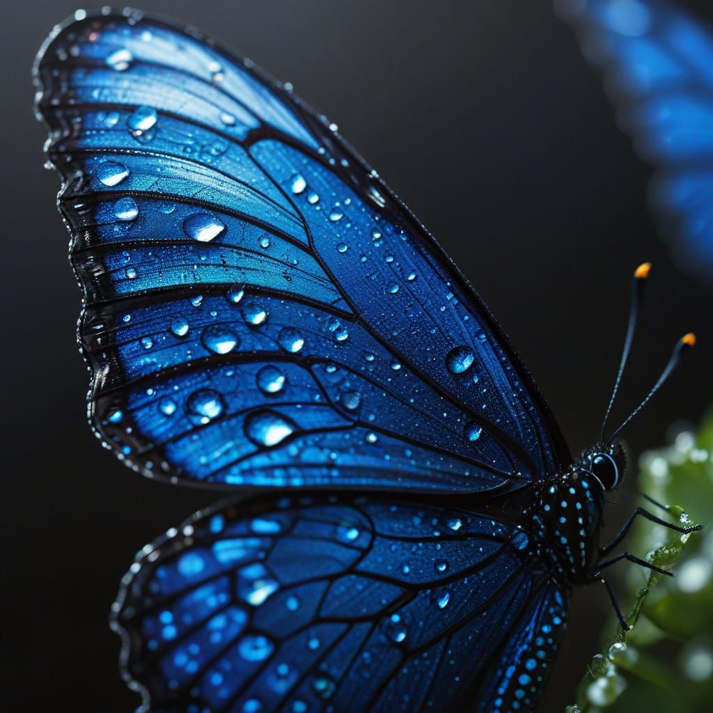 Blue and Black butterfly