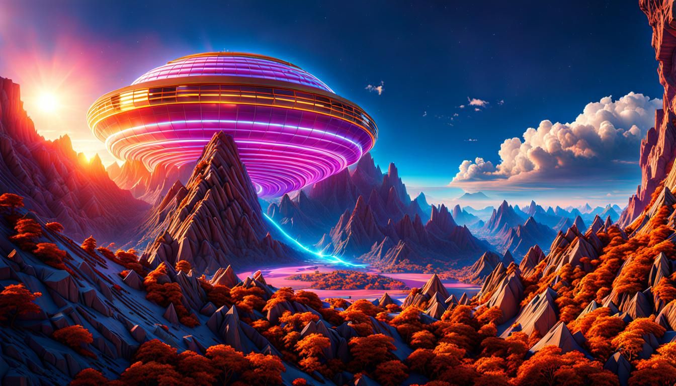 Futuristic New Gods on Mount Olympus