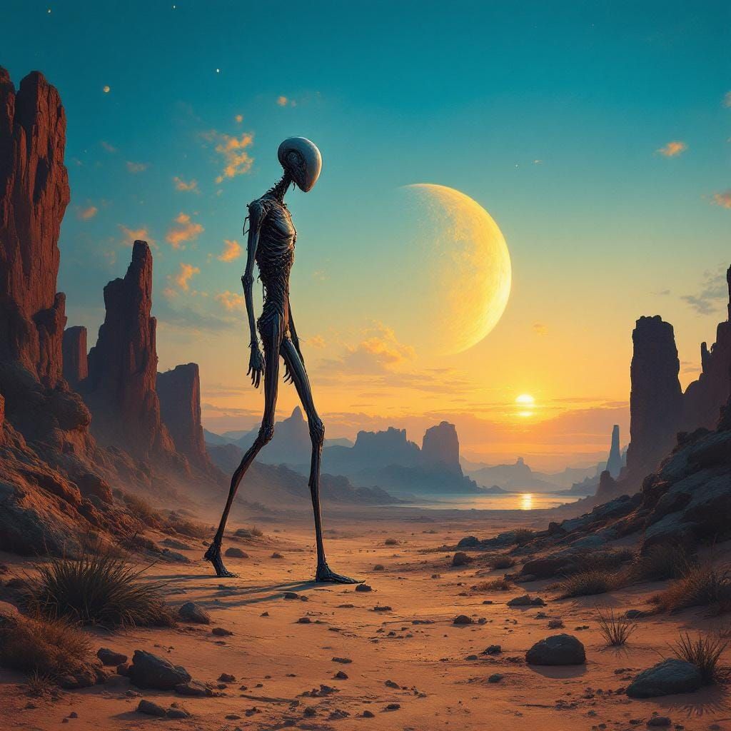 Post-Apocalyptic Stick Figure Matte Painting