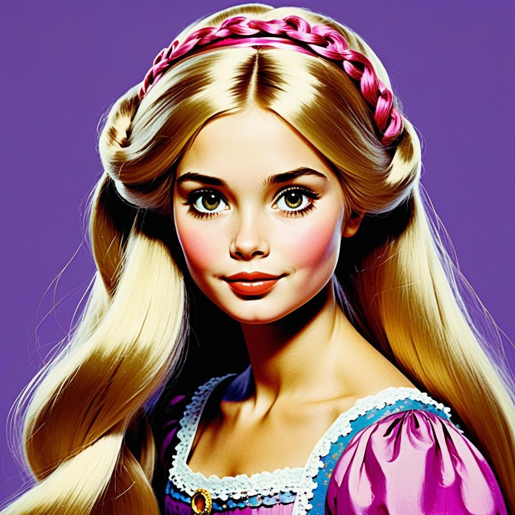 Rapunzel in 1960s Style Pop Art