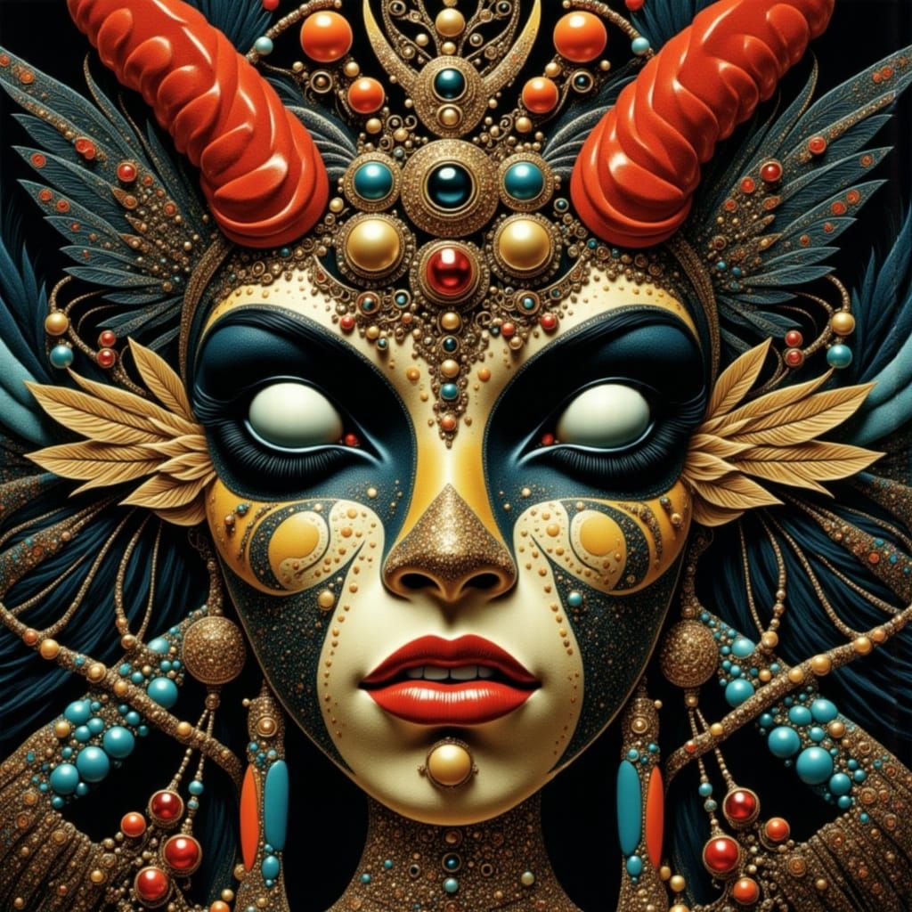 Elegant Feline Dreamscapes in Psychedelic Art