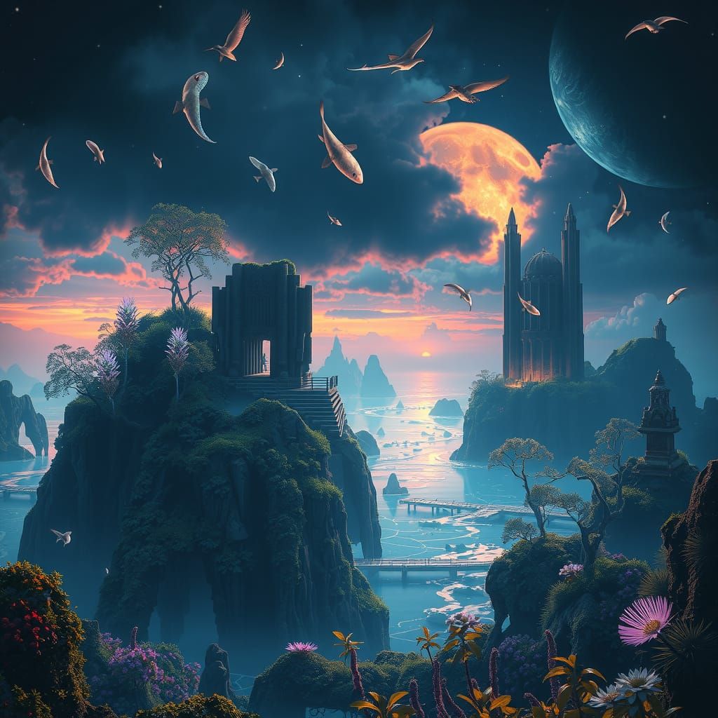 Dreamlike Archipelago of Iridescent Fauna