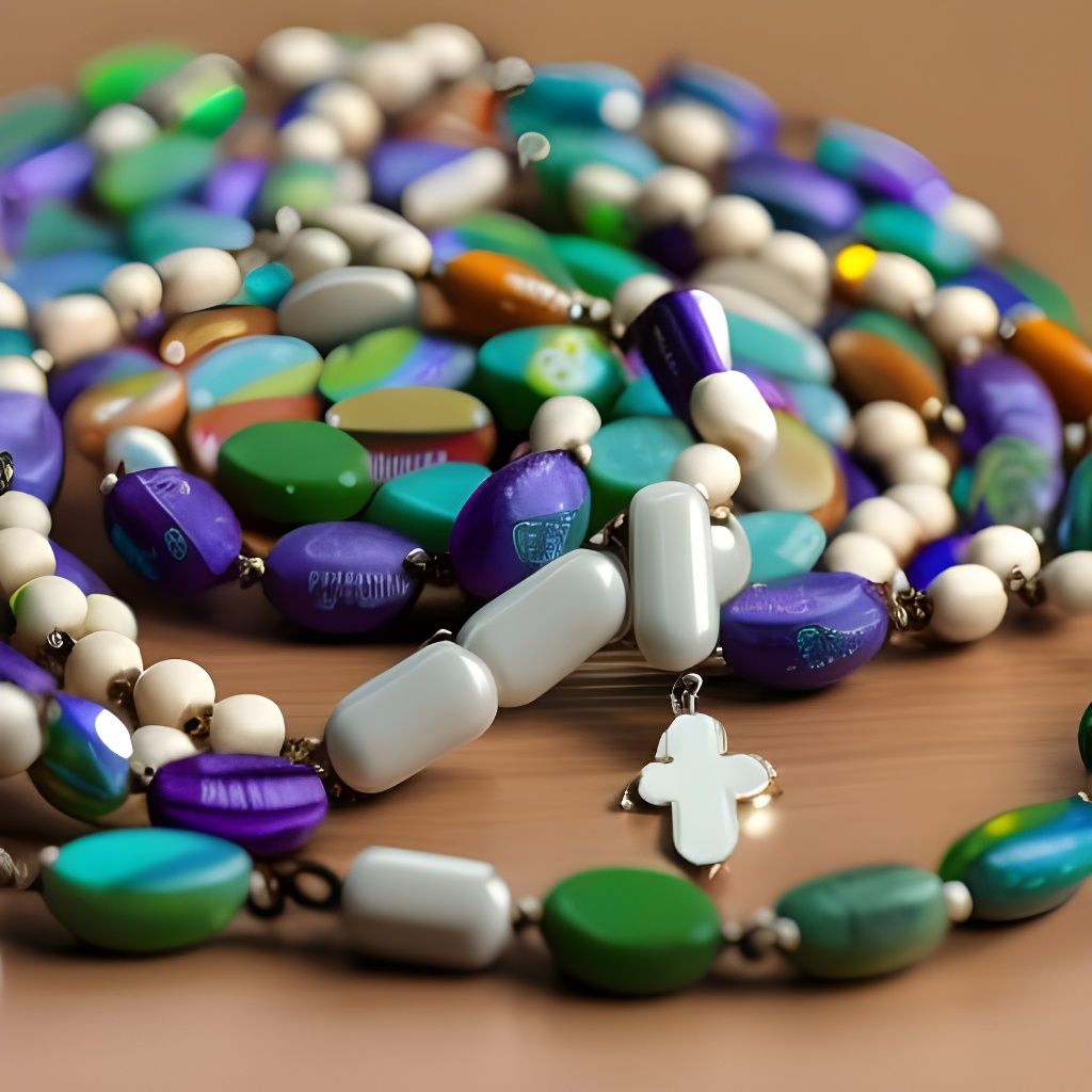 A rosary made of pills