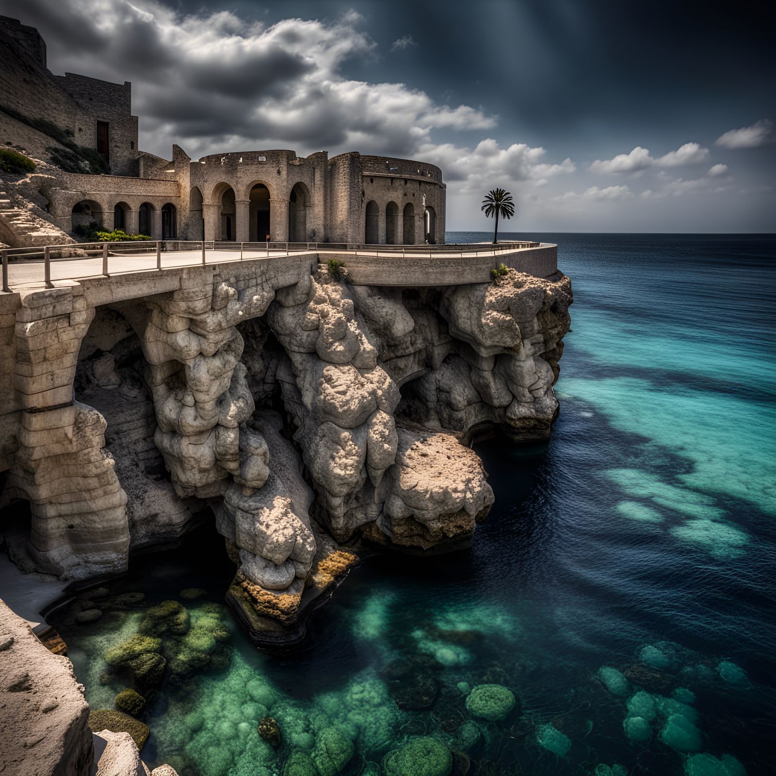 St Paul's Bay, Rhodes: Hyperrealistic Coastal View
