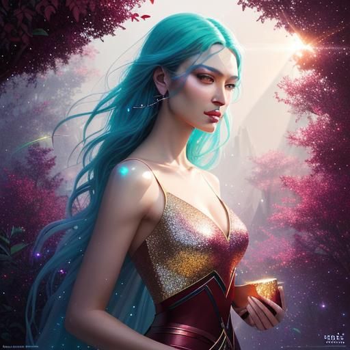 Ethereal Gift of Life in Shining Maroon Hues