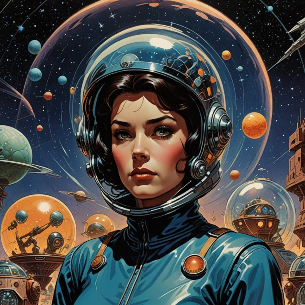 Retro Sci-Fi Cover Art: Star Creatures in Space