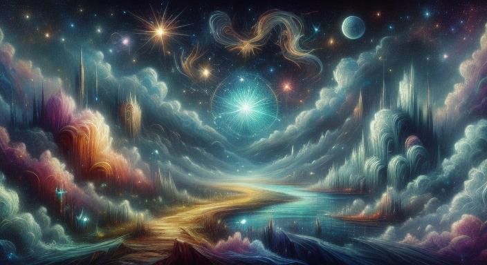 Surreal Dreamscape in Chalk Fantasy Style