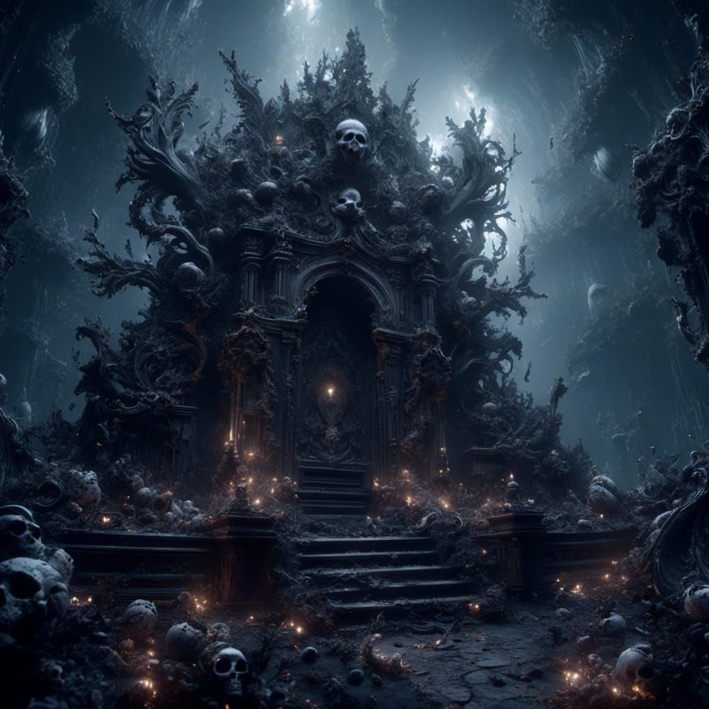 Epic Graveyard Scene in 3D Game Style