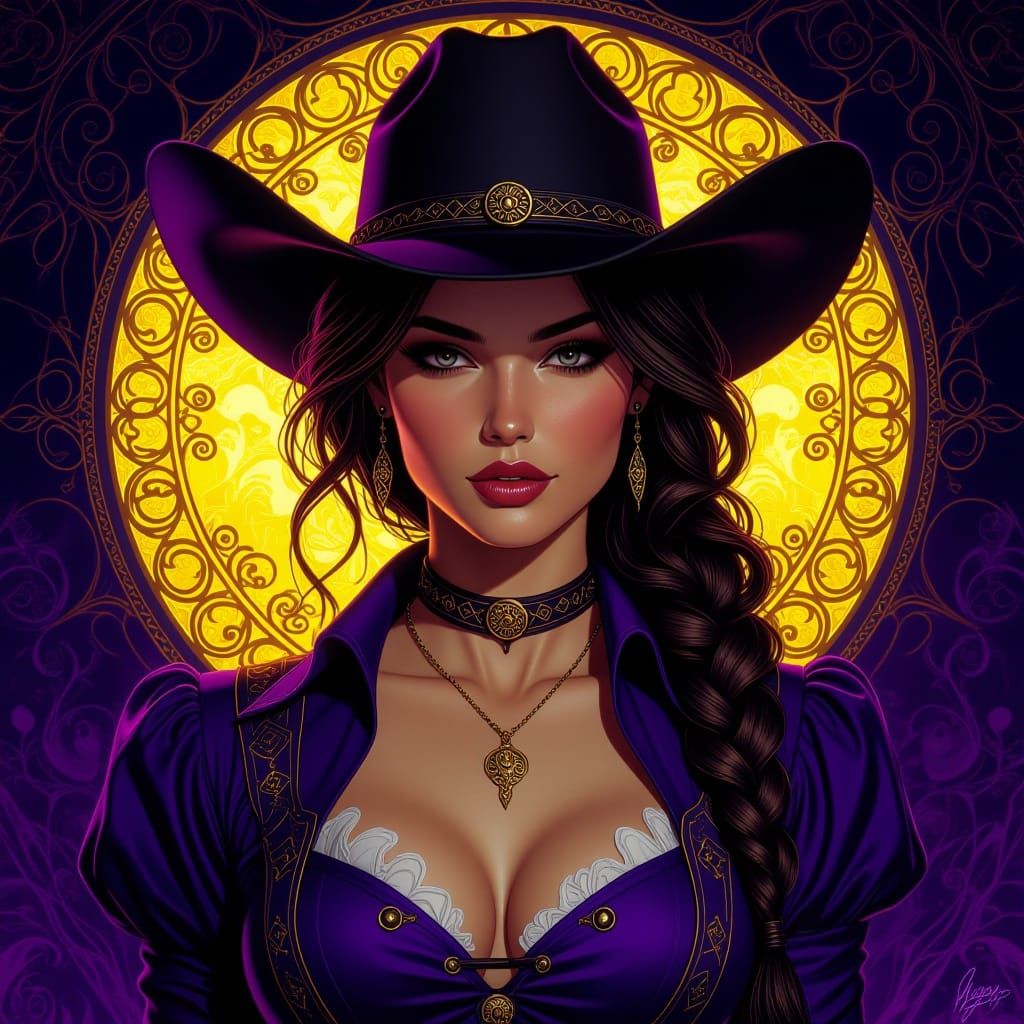 Dark Fantasy Cowgirl Concept Art