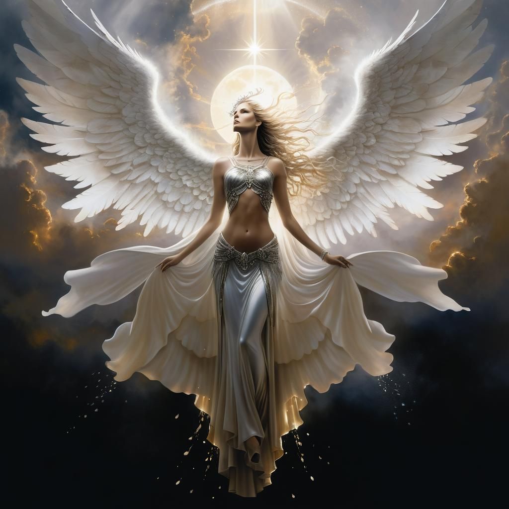 Angel Ascending to Heaven: Photorealistic Fantasy Art