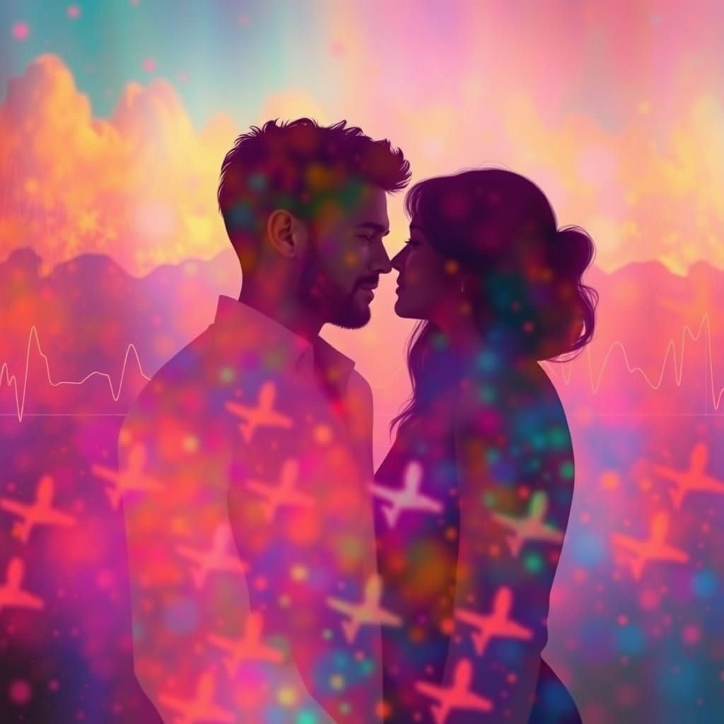 Couple Harmonizes Heartbeats and Brainwaves in Vibrant, Puls...