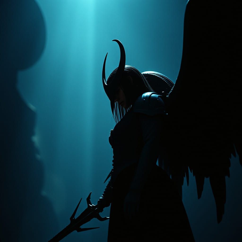 Dark Angel in Cinematic 35mm Film Style