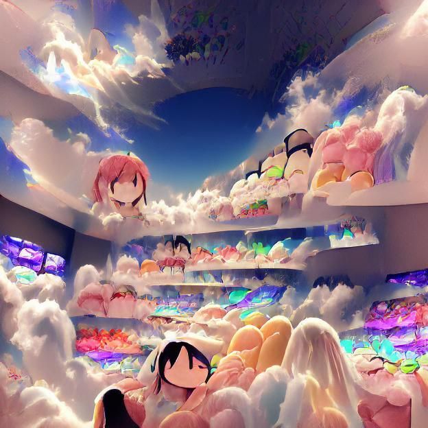 Ethereal Clouds Bathed in Heavenly Light