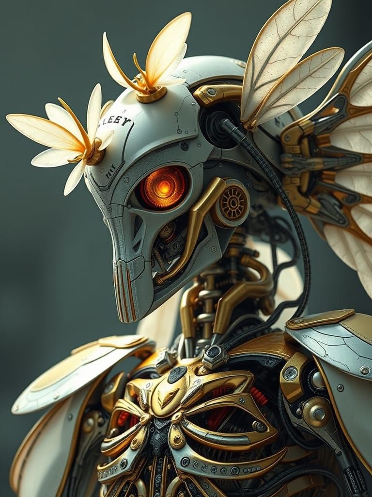 Mechanical Angel of Death in Sci-Fi Style