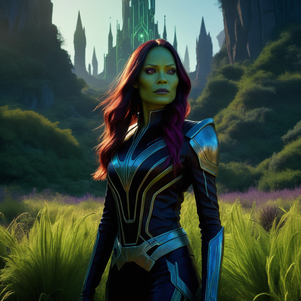 Gamora Embodied in Cinematic Splendor