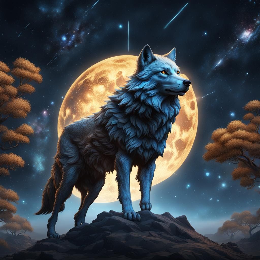 Wolf Constellation: Detailed Fantasy Concept Art