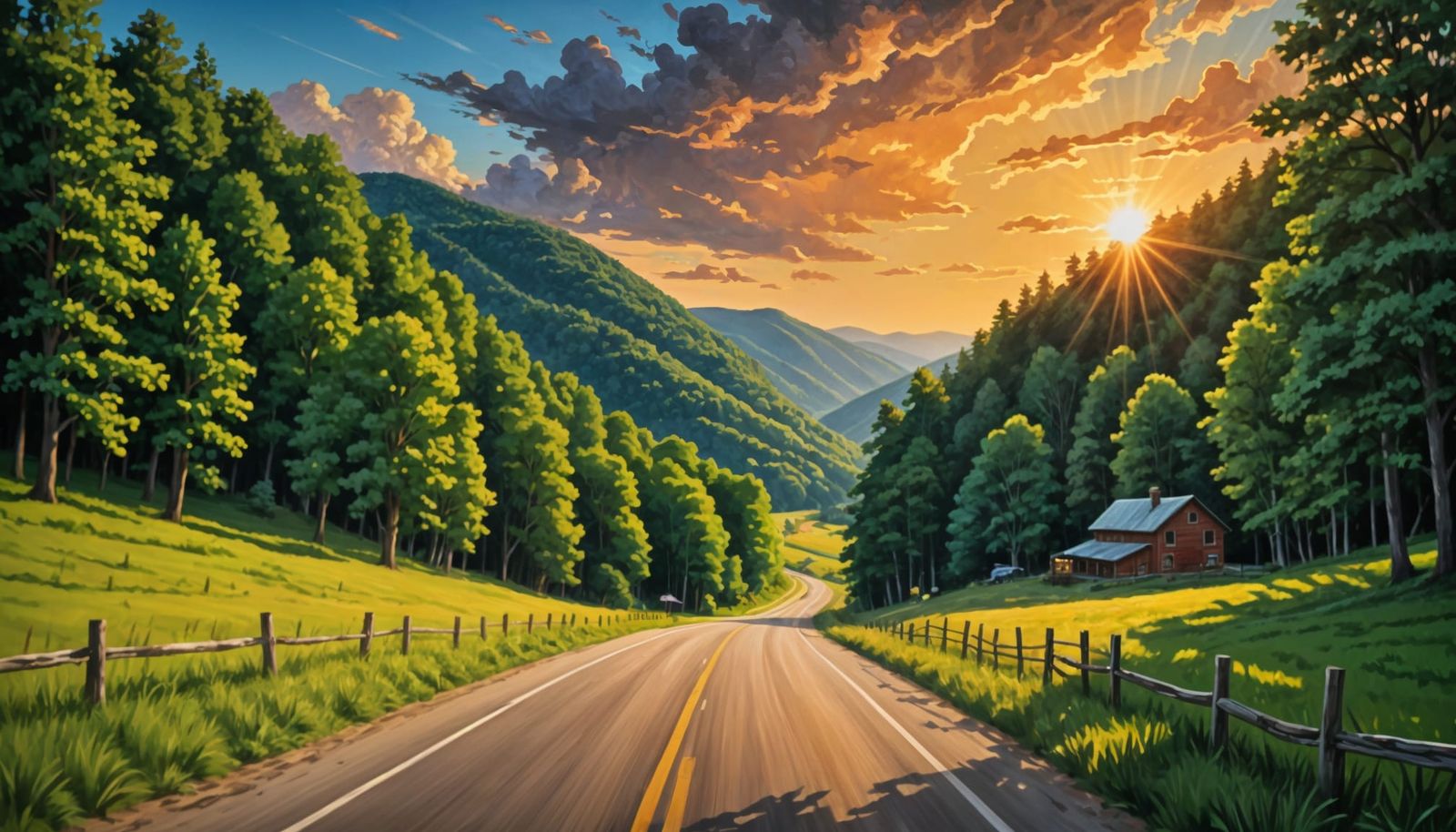 Surreal West Virginia Landscape in Hyperrealistic Style