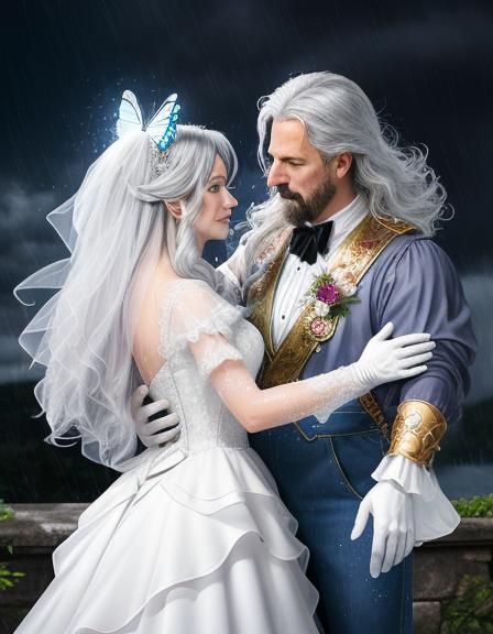 Lady Timpani and Super Mario Kiss in Stormy Night