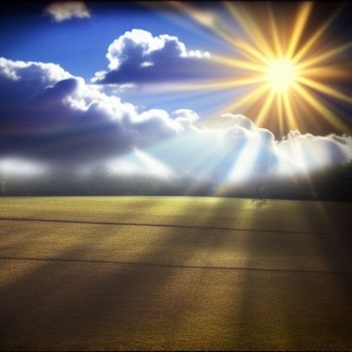 Divine Light Breaks Through the Clouds