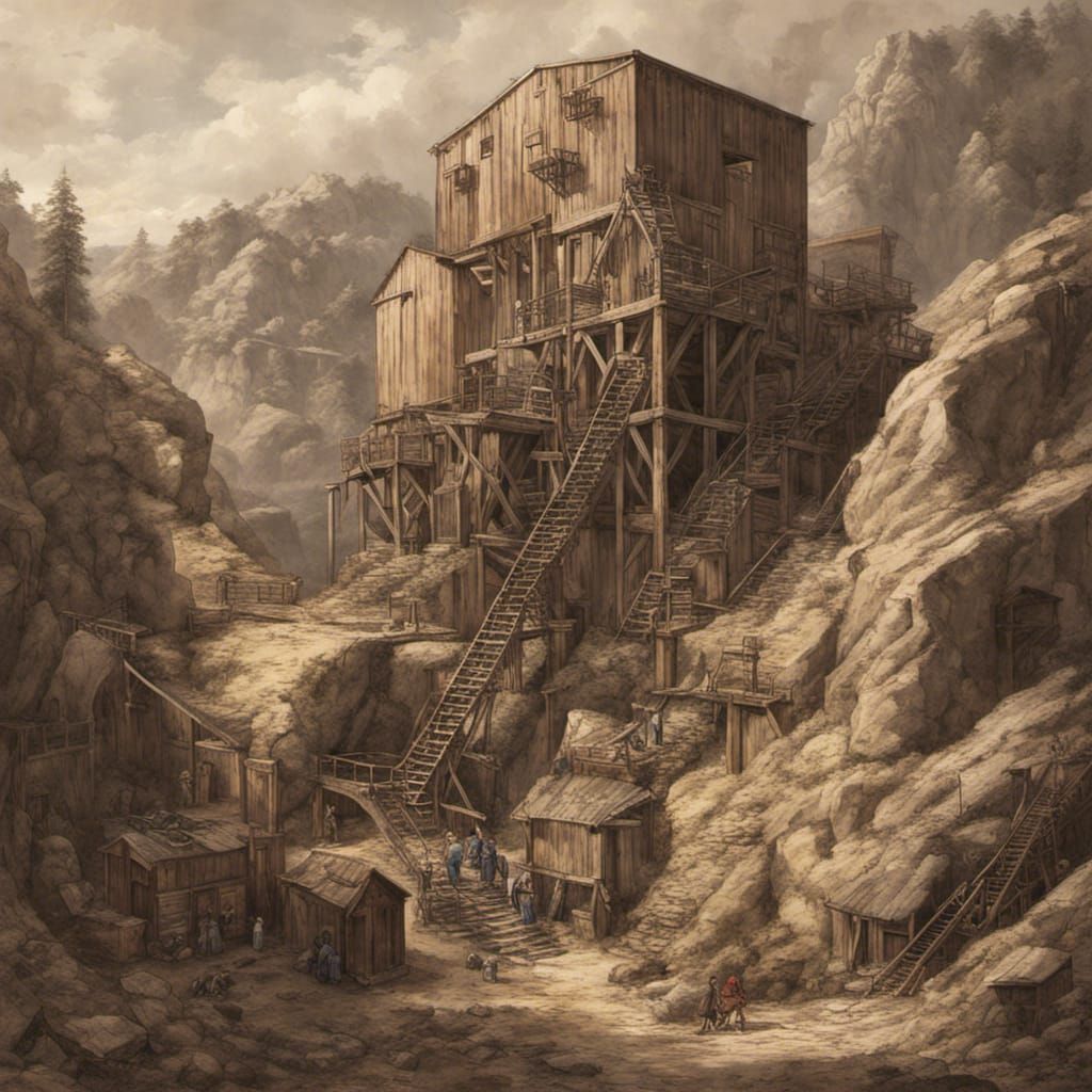 Classical Age American Mine Exterior: Greco-Roman Style