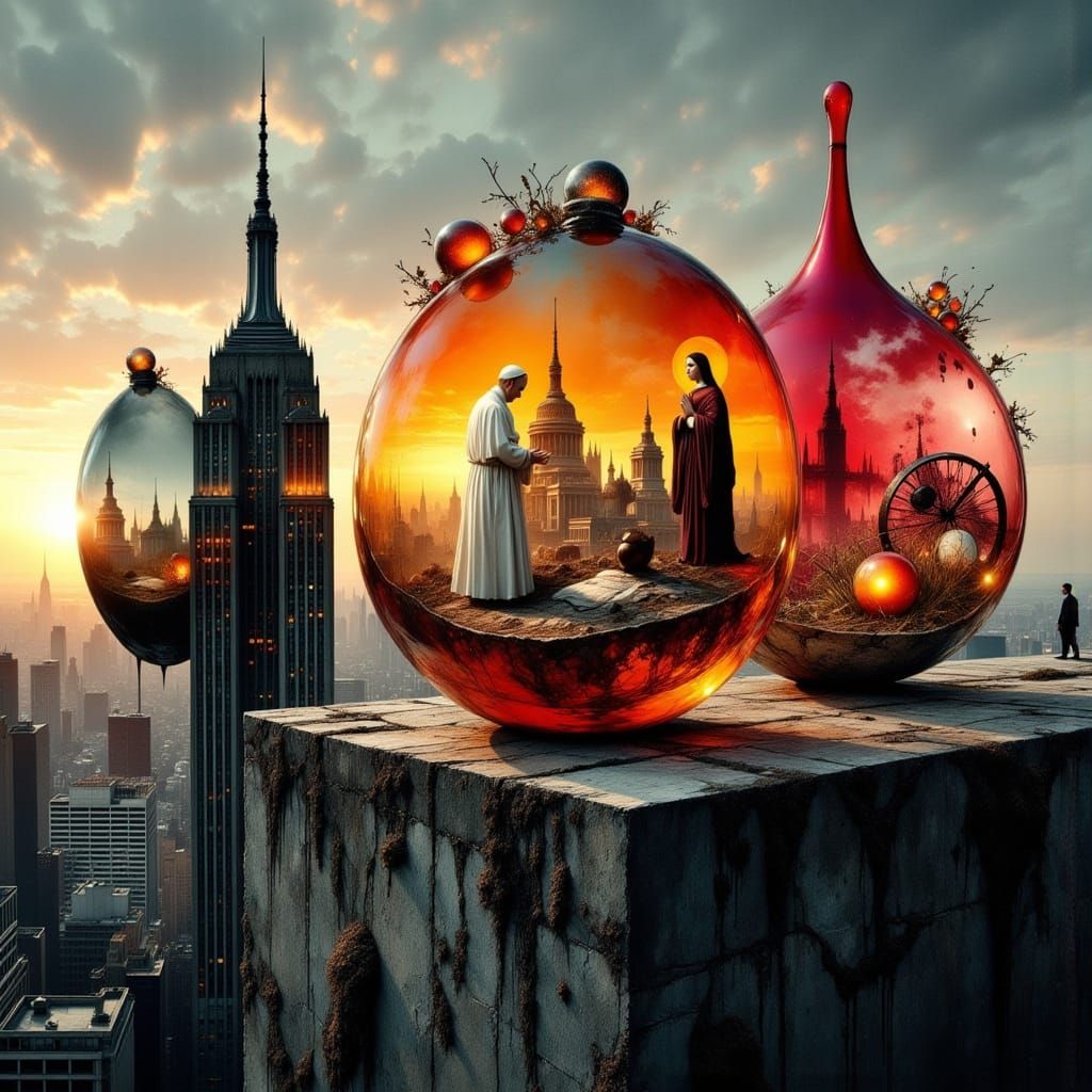 Surreal Glass Sculptures on Empire State Building
