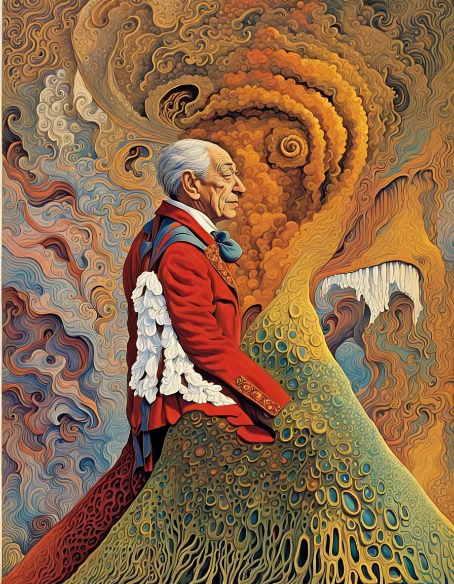 Abstract Art Masterpiece with Sunshine Rays