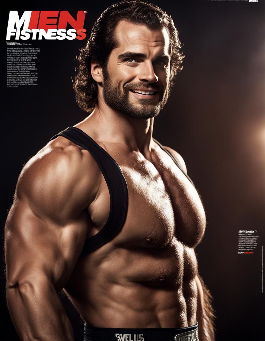 Henry Cavill as Bodybuilder in Fitness Magazine Style