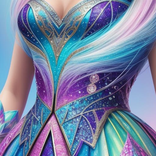 Elegant Fashion Design Concept Art in Pastel