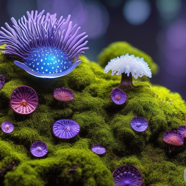 Detailed Miniature Swamp Monster in Enchanted Woods