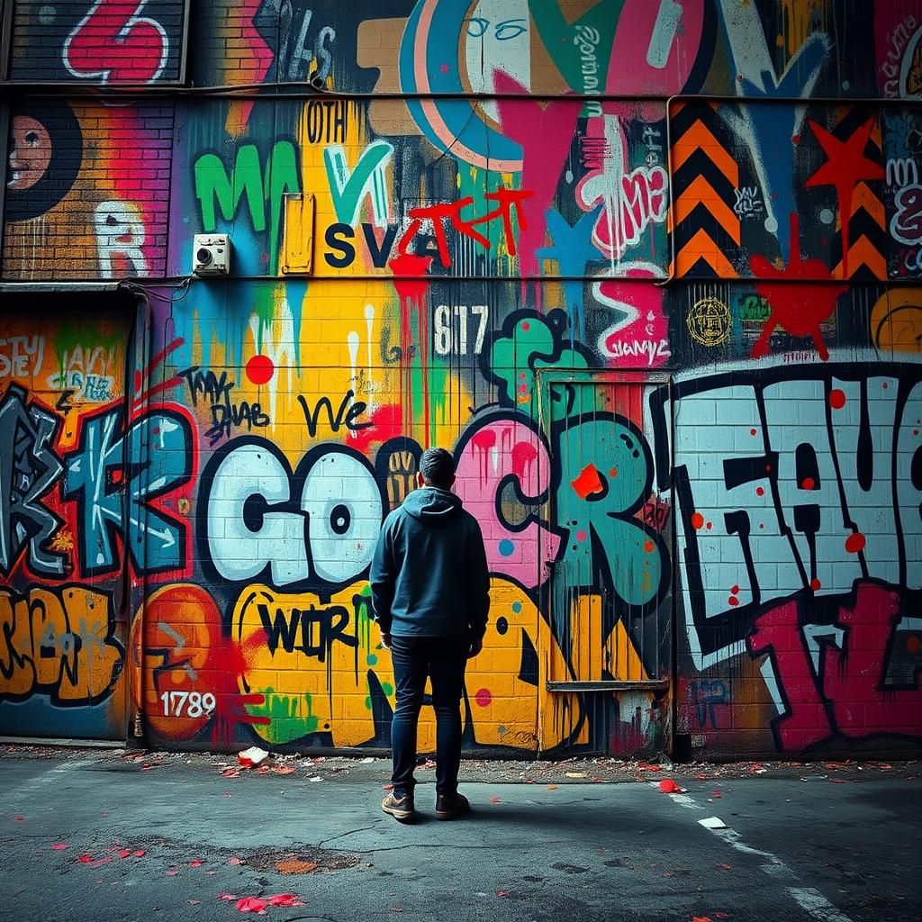 Graffiti Wall Echoes Memories in Hyper-Realistic Style