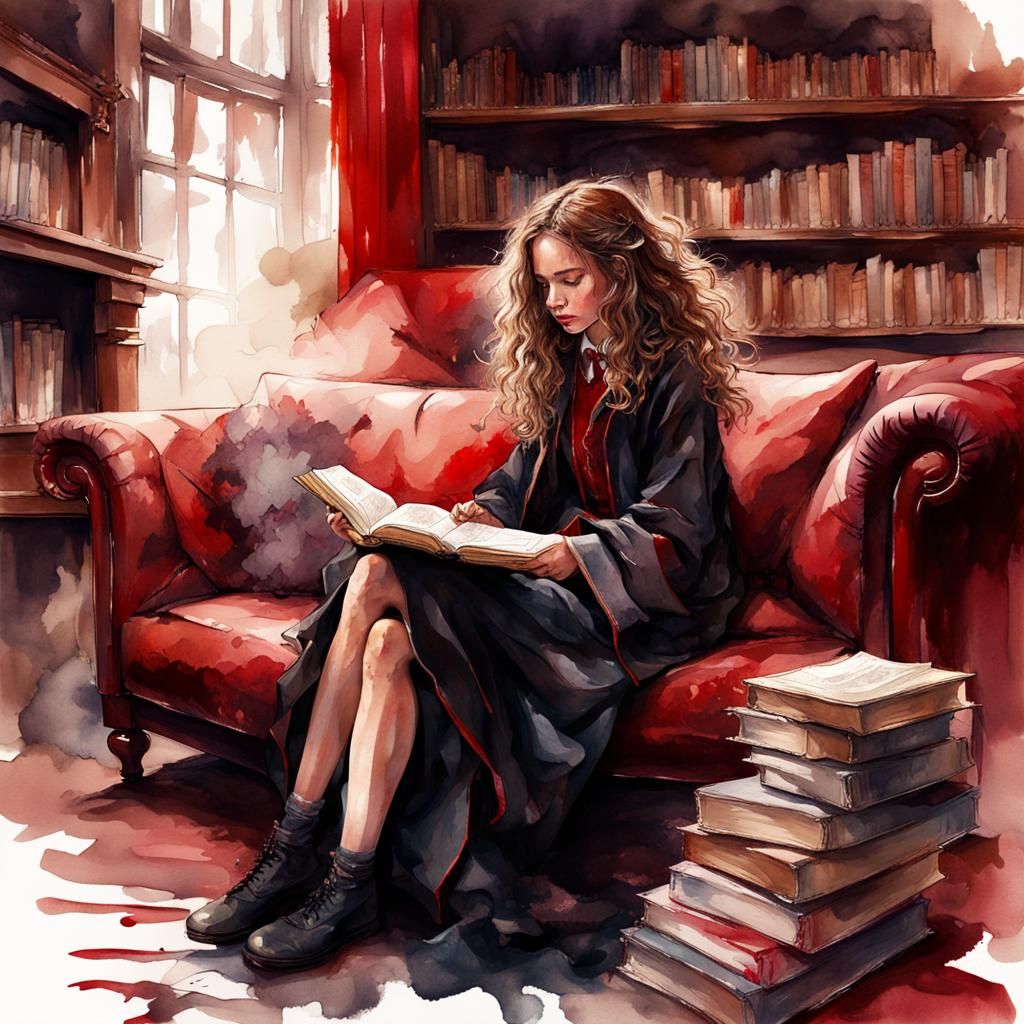 Hermione Studying