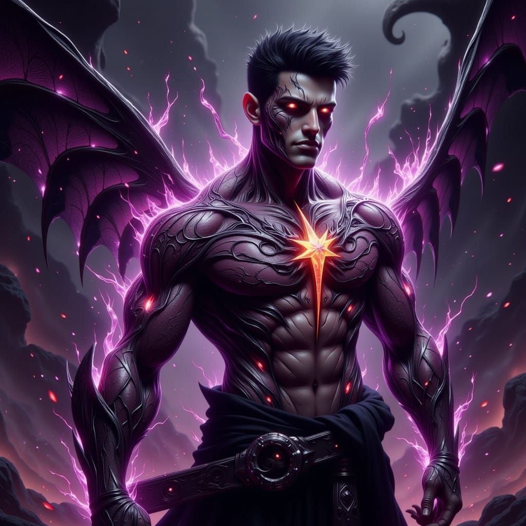 Mystical Fae Warrior Exudes Menace in Dark Fantasy Scene