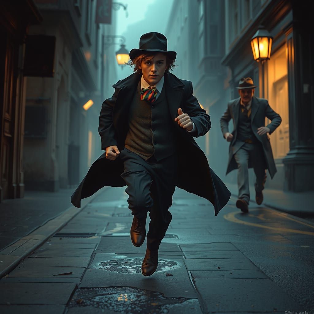 Oliver Twist's Desperate Escape in Gritty London